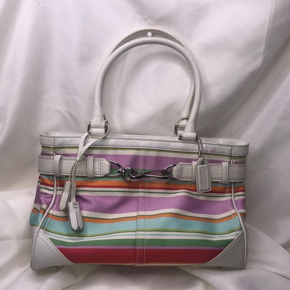 Coach Hampton multi-color satchel - Picture 1 of 9